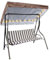 GliCraft LED-beleuchtete Veranda-Schaukel, Ersatz-Schaukel-Abdeckung, LED-Schaukelüberdachung, Ersatzdach, Sonnenschutz, Markisenabdeckung, Outdoor, Terrasse, Schaukel, Baldachin (Braun, 165 x 114 cm)