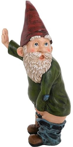 Générique Nain de Jardin Qui Fait Pipi,Figurine Grossière,Statue De Jardin en Polyrésine Résistante Aux Intempéries Et Au Gel,Décoration De Jardin L'extérieur,Résine Multicolore
