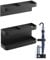 GOURDBRO Schirmständer aus Metall, Magnetischer Regenschirmständer, Wandmontage Regenschirm Ständer, Höhenverstellbarer Umbrella Stand für Flur Zuhause und Büro (Matt Schwarz)
