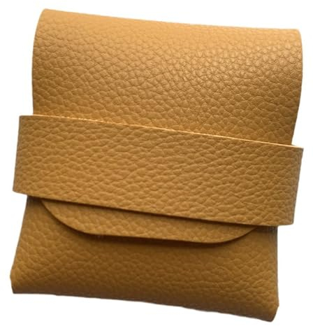 Kondomtasche für Geldbörse – kleine Geldbörse aus PU-Leder, diskrete Tasche/Geldbörse/Reise-Tragetasche hält und schützt 3–4 Kondome sicher, gelb, Refer to description, Unisex