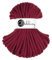 Flechtkordel Jumbo - 9mm - Baumwollkordel Baumwollgarn Garn Kordel Makramee Schnur Kordelband Natur Baumwolle DIY-Basteln 30m - Wine Red