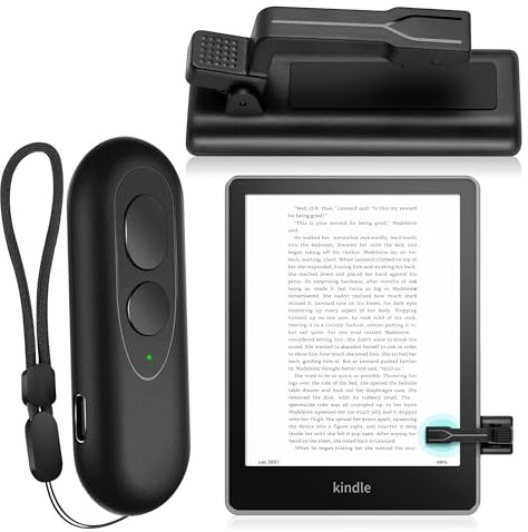 Telecomando RF volta pagina per Kindle Paperwhite Oasis Kobo eReaders, Voltatore di pagine senza fili per Ipad, iPhone e tablet Android per leggere romanzi e scattare foto