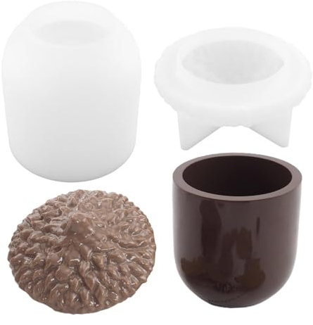 Tannenzapfen Kastenform Silikonform,Tannenzapfen Aufbewahrungsbox Form, Harzglasdeckel Silikonform Tannenzapfenform Aufbewahrungsbox,Tannenzapfen Silikonform Dose