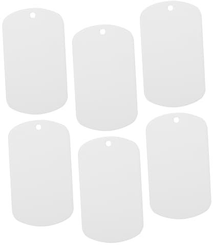 Tofficu 6piezas Placa Puerta Metálica Grabada Placa De Identificación Diy Letrero Nombre