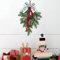Upside Down Weihnachtsbaum Tür Hängende Schleife Dekoration Matrix Simulation Rattan Pflanze Tür Hängen