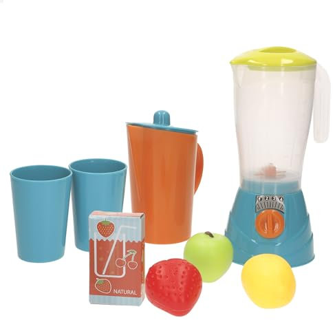 ColorBaby 47959 My Home Batidora Juguete para niños, 9x18 cm, Incluye Frutas y Accesorios, Juguetes niños 24 Meses, Accesorios Cocina Infantil, Juego tareas hogar, Juegos imitación