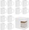 Generico 12 Tazze 320 ml in Polimero Bianco per Sublimazione in Scatola con finestra colore avana 100 x 80 cm alta qualità e resistenza adatte per forno microonde stampa
