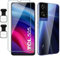 Xiangyun Phone Case for TCL 505 Case with 1 Piece Protective Glass Screen Protector (Gift 2 Dust Plugs), Transparent Silicone Soft TPU Clear Scratch Resistant Case Protective Cover