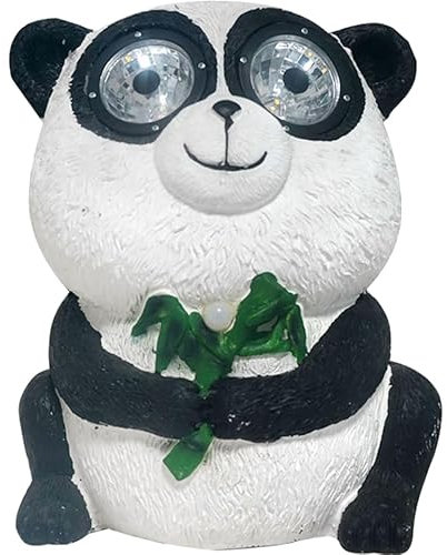 Milisten Panda Solarleuchte Garten Deko Wetterfest Led Außenlampe Panda-form Energiesparende Solarlicht Statue Für Garten Rasen Terrasse Hochwertige Gartenornamente Mit Schneller Ladegeschwindigkeit