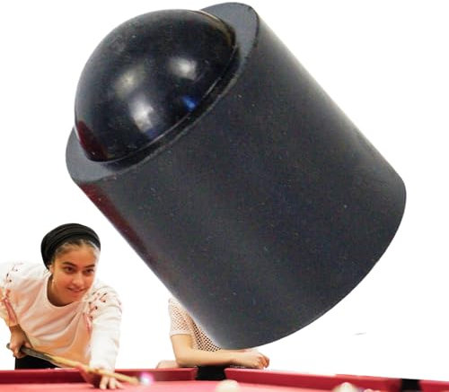 Pool Cue Butt Protector, Shockproof Stick End Cap, Billiards Cue Bumper Pad, 3x2.9cm Slip-On Rubber Guard for Professional Players, Men, Women, and Beginners Equipment During Play