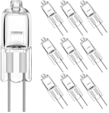 Sanfiyya Bulb G4 20W, lampadine alogene G4, Lampadina da Lampada a 2 Pin da 12 V, 10 pacchi lampadine a Capsula Bianca per luci del Cappuccio Gamma, forni microonde