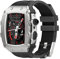 Kit di assemblaggio della custodia in metallo della cinghia di orologio in gomma ， per Apple Watch 9 8 7 45mm 6 5 4 SE 44mm Watch Sostituisci anti-Fall Cool Sport Blasband Men Women Watch Band Set