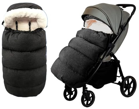 Waterproof Thickened Universal Stroller Blanket - Baby/Toddler Stroller Footmuff, Sleeping Bag & Bunting, Cold-Weather Winter Cover(Dark Grey)