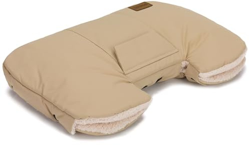 Fillikid Handwärmer Kalix Teddy Exklusiv | Kuscheliges Teddyfell, wind- & wasserabweisend, warmes Fleece-Innenfutter, universell für Buggy