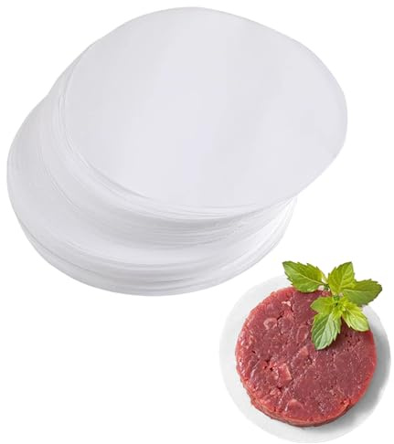 1000 Pcs Papier Steak Haché Rond 10 Cm Pour Presse Steak Haché Ø 10cm, Papier Sulfurisé, Papier Burger Pour Gâteau De Viande, Boulettes, Cheeseburgers, Biscuits