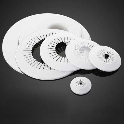 Vibsky Abdeckrosette für Wasserhahn, Wasser- und Luftleitungen - Praktische & Ästhetische Wandlochlösung - 4X, Weiß