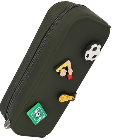 Online Pencil Case Stylish Pencil Case for School with Practical Zip for Storing Pens & More, Soccer pins, Soccer Pins