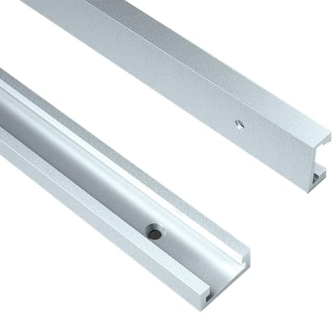 Due binari di guida con scanalatura a T da 20 cm e 122 cm con cursori, utilizzando scanalature a T in lega di alluminio for la guida(100cm(39.3inch))