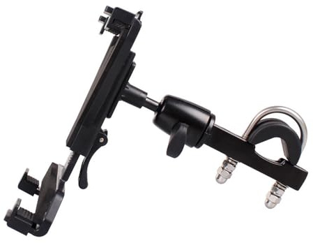 Qcwwy Supporto per Tablet da Bici Supporto per Tablet da Moto Regolabile per Bicicletta per Schede IOS da 7‑10 Pollici con Installazione Rapida per Pezzi di Ricambio per Biciclette con Tubo Manubrio
