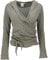 GURU SHOP Wickelshirt, Baumwollstrick Pullover, Wickeljacke - Helles Khakigrün, Damen, Baumwolle, Size:M