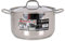 Quttin Hotel - Olla Profesional Induccion, Cocina y Horno, Tamaño Mediano, Acero Inoxidable Antiadherente, Tapa Cristal y Asas, Diametro 26 cm 7.5 litros