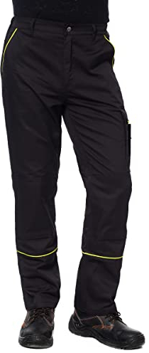 DINOZAVR Fortum Pantaloni da Lavoro - Uomo - Stile Cargo - Pantaloni Protettivi - Nero - EU48