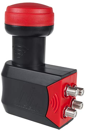 Maclean MCTV-254 Premium Quad LNB SAT-Konverter Digital Wasserdicht 3D Full HD 0,3dB bis zu 4 Teilnehmer