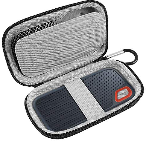 Hard Case Compatible for SanDisk 500GB/250GB/1TB/2TB Extreme Portable SSD - SDSSDE60-500G-G25, Also Fits for Sandisk Pro (Black)-Blue
