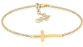 Elli Armband Damen Kreuz Basic 925 Silber vergoldet