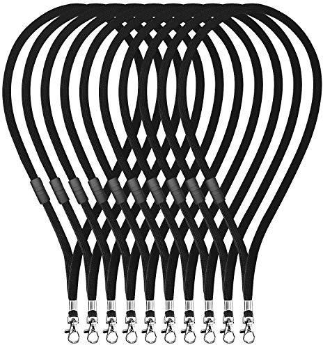 Fushing 100pcs 45cm Nackenband Schlüsselband mit Sicherheitsverschluss und Swivel Schließe für ID-Karten, Abzeichen, Schlüssel, Mitarbeiter, Besucher, usw