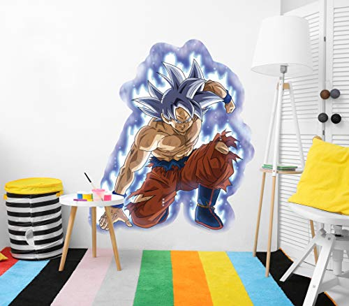 Oedim Vinyl-Wandaufkleber, Motiv: Dragon Ball Super Goku Ultra Instinto Offizielles Produkt | Verschiedene Größen | Vinyl für Wände | Originalprodukt | Wandtattoo | Wanddekoration | DBS 94x110cm