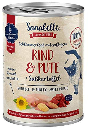 Sanabelle mit Rind & Pute | 6 x 380g Katzenfutter nass
