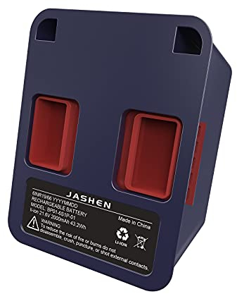 JASHEN Ersatzakku für D18 kabelloser Akku Staubsauger, Lithium-Ionen Zusatzakku, 30 Min. mehr Laufzeit für zusätzliche Flexibilität, 2000 mAh, 21.6 V, 250 W, JASHEN Ersatzteile