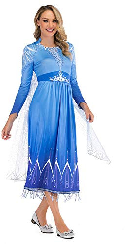 Big-On-Sale Prinzessinnenkostüm für Erwachsene, Damen, Krönungskleid, Cosplay, Elsa2, L