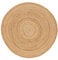 carpetfine Juteteppich Nele Beige handgewebt aus Jute Ø 250 cm | Naturfaserteppich Rund im Boho Style für Wohnzimmer, Küche und im Flur