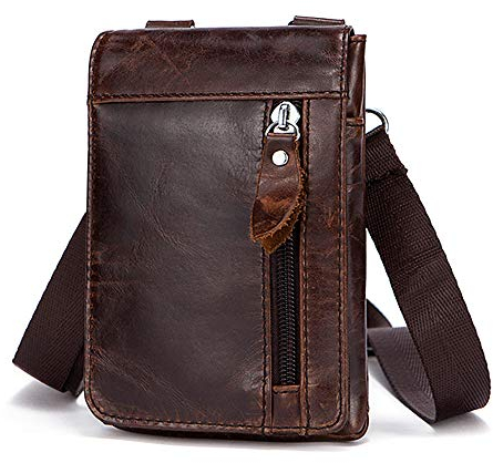 Handy Gürteltasche Herren Leder, Schultertaschen, 6.5 Kleine Vertikale Umhängetaschen Handytasche Hüfttasche Beutel Bügel Holster Bauchtasche Brieftasche Geldbörse