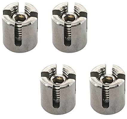 M12 x 6 mm Cruz Cable Abrazaderas de alambre Cruz Abrazadera 316 de acero inoxidable (paquete de 4)