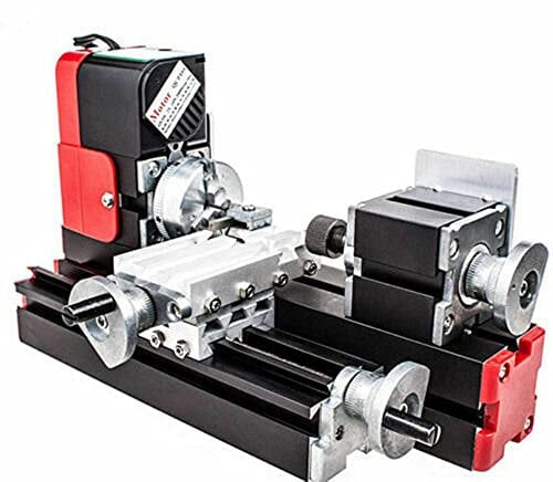 Mini Tornio In Metallo, FAI DA TE Lavorazione Del Legno Mini Tornio DC 12 V Miniatura Manuale Motorizzato Macchina Lavorazione Del Legno Mini Tornio 20000 giri/min