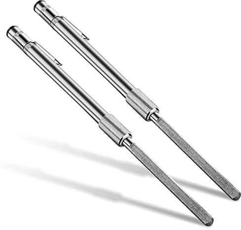 Honoson Diamond Glass File Crystal Repair File Metal Grit Tool Cemented Carbide Metal Grit Tools Crystal Glass Diamond Repair(2 Pieces)
