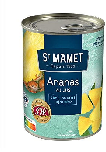 ST MAMET - Ananas Morceaux 570G - le Lot De 4