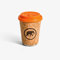 Elephant Box to-Go Cup | 350ml | Stainless Steel Reusable Coffee Cup/Travel Mug with Cork Sleeve & Silicone Lid | 100% Plastic-Free (Orange)