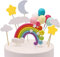 Cake Topper Kit Birthday Cake Topper Party Supplies Rainbow Clouds Balloons Cake Cupcake Decoration for Boys and Girl Birthday Party Supplies Anniversary Wedding Baby Shower