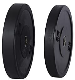 jiande Professional Weight Plates 15kg, 2-Inch Olympic Standard Weight Plate - Heavy-Duty Bumper Barbell Weights - Reinforced Center Sleeve, Floor Protection
