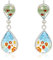 Essence Bijoux | Pendientes en Plata de Ley 925 con diseño Doble Lágrima Murano Colors