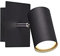 lightling modern Wandspot Julie, 1-flammige Wandlampe innen, Wandstrahler, Wandfluter Wandleuchte Leselampe Bilderleuchte, schwarz matt Metall, 1 x GU10 max. 25W, 12 x 16 cm