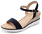 DREAM PAIRS Espadrillas da Donna con Punta Aperta Sandali Eleganti con Plateau Sandali con Zeppa Elastici con Cinturino alla Caviglia,Size 38,Marina Militare,SDPW2342W-E
