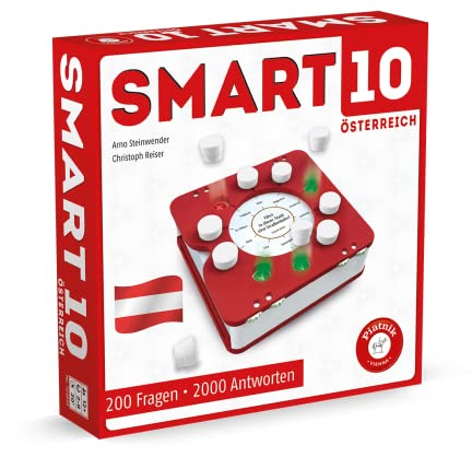 Piatnik PIA07248 Quizspiele, Smart 10 Österreich Weiß