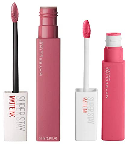 Maybelline New York Superstay Matte Ink Lip Color 15 Lover Superstay Mat Ink Lip Color 125 Inspires - 2 Roseburst con aplicador puntiagudo