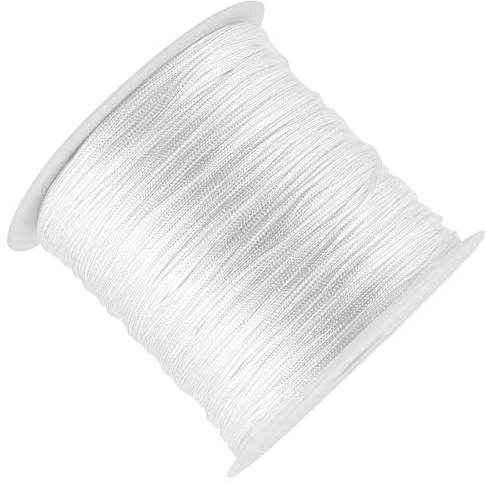 plissee schnur,Plissee Schnur,Nylonschnur 0 8Mm,Nylonschnur Weiß,Nylonstrickgarn,Makramee Schnur Schmuck 1Mm Nylon,My Bead 90M Nylonschnur 0,8 Mm Weiss 100M X 0.8Mm Nylon Chinesische Knotenschnur Ratt