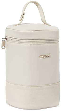 Mayoral - Nevera pequeña bebé para Caliente y Frio - compacta con Interior Forro térmico - con asa Corta para colgado con Apertura (Beige)